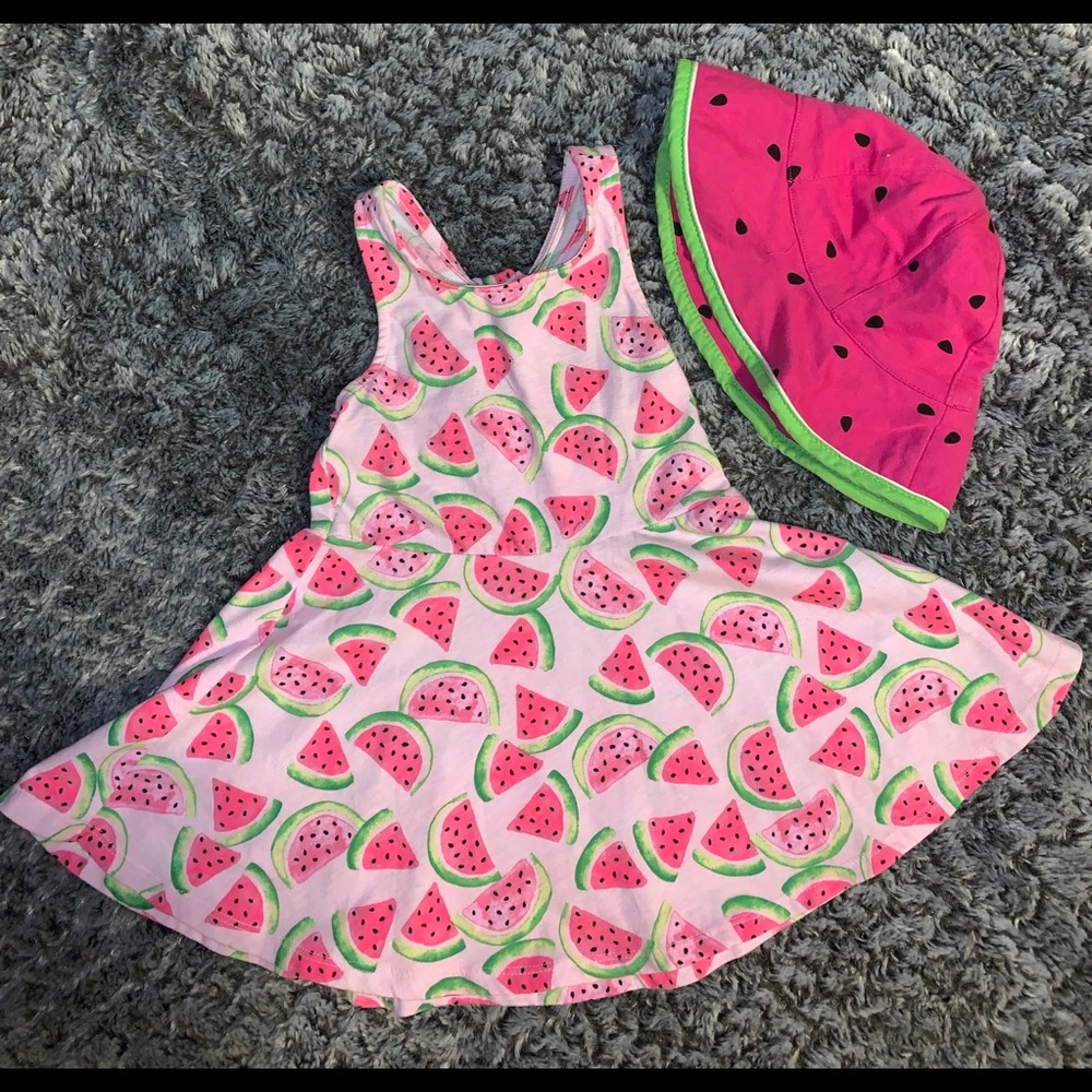 Watermelon Children’s Place 2t dress with hat